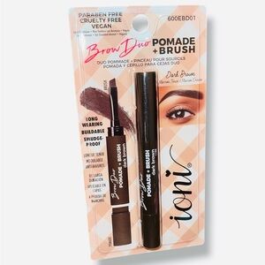 Dark Brown Eyebrow Brush + Pomade Duo